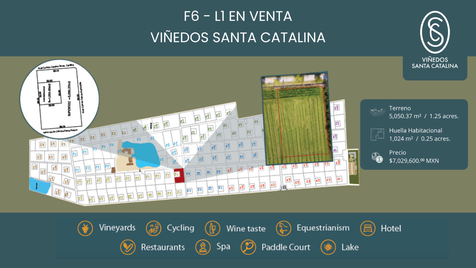 F6 - L1 VIÑEDOS SANTA CATALINA - Terreno en Viñedo Santa Catalina, San Miguel de Allende