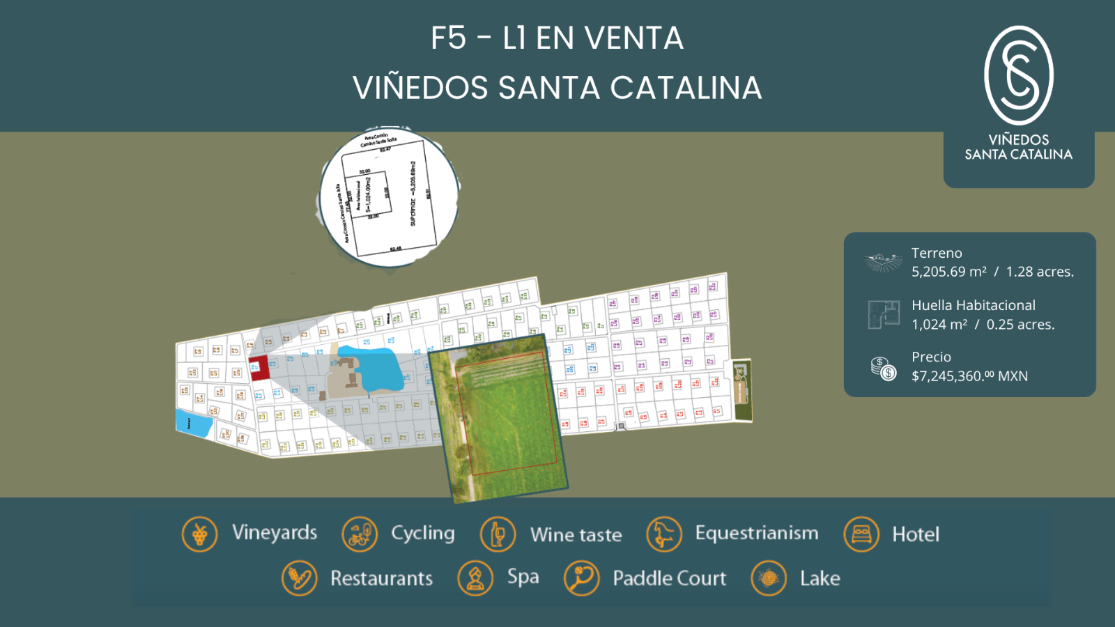 F5 - L1 VIÑEDOS SANTA CATALINA - Terreno en Viñedo Santa Catalina, San Miguel de Allende