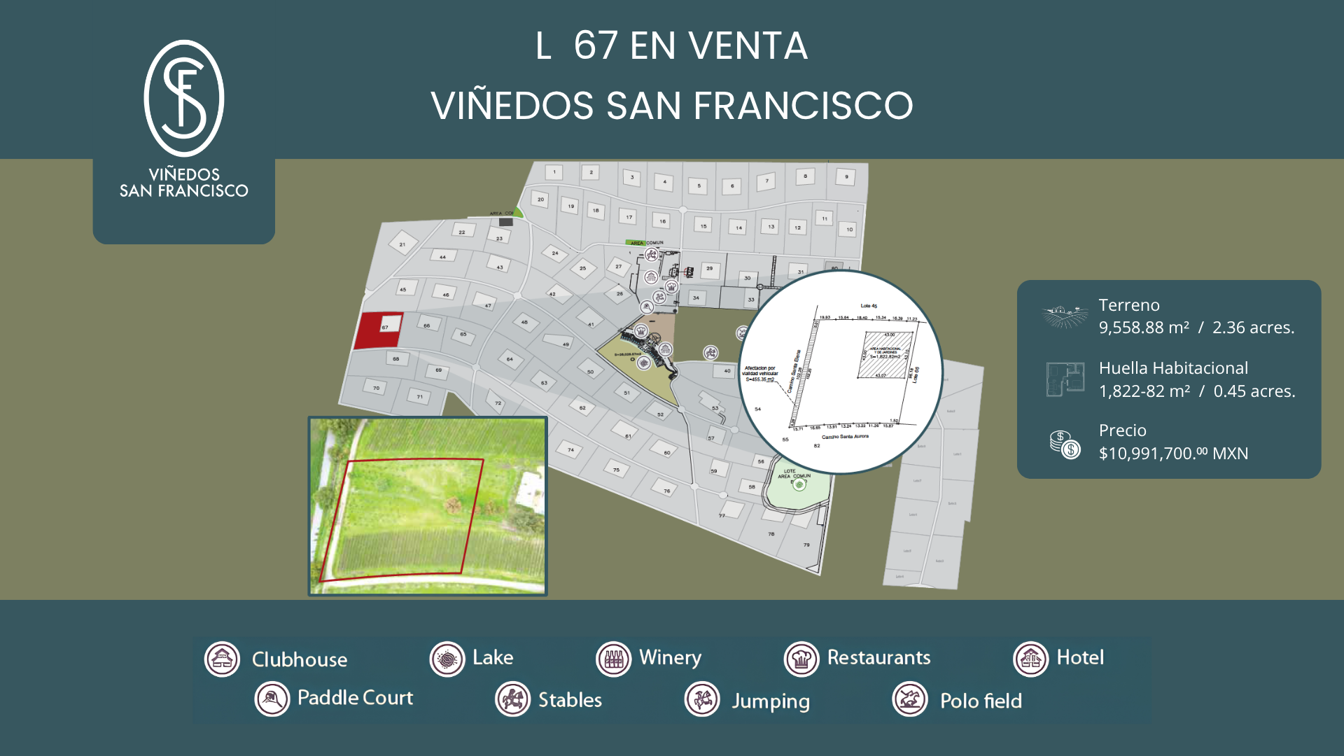 L67 VIÑEDOS SAN FRANCISCO - Terreno en Viñedo San Francisco, San Miguel de Allende