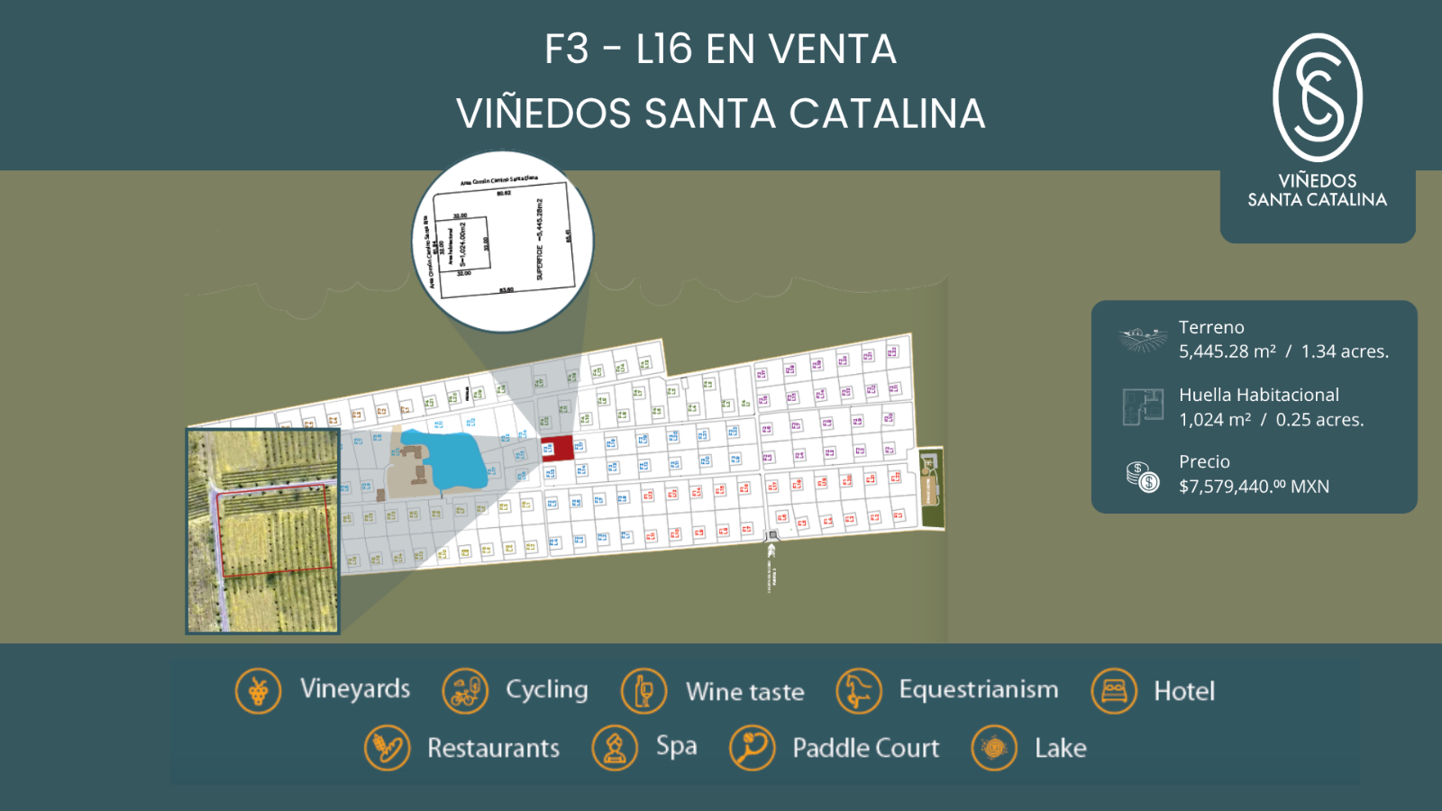 F3 -L16 VIÑEDOS SANTA CATALINA - Terreno en Viñedo Santa Catalina, San Miguel de Allende
