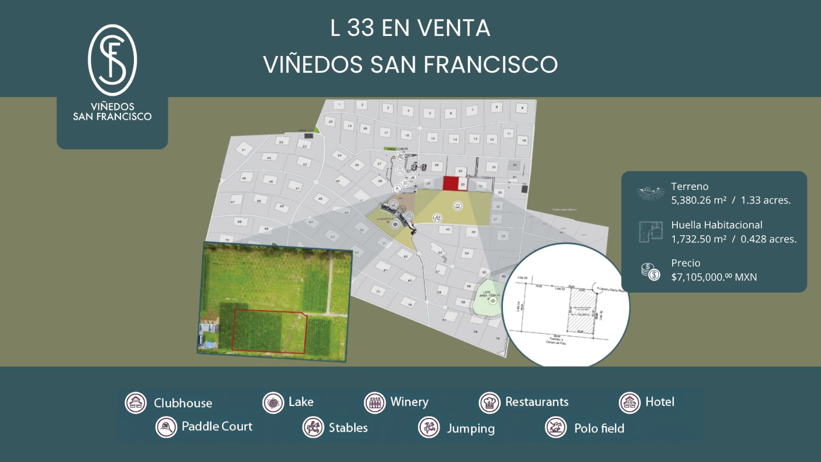 L33 VIÑEDOS SAN FRANCISCO - Terreno en Viñedo San Francisco, San Miguel de Allende