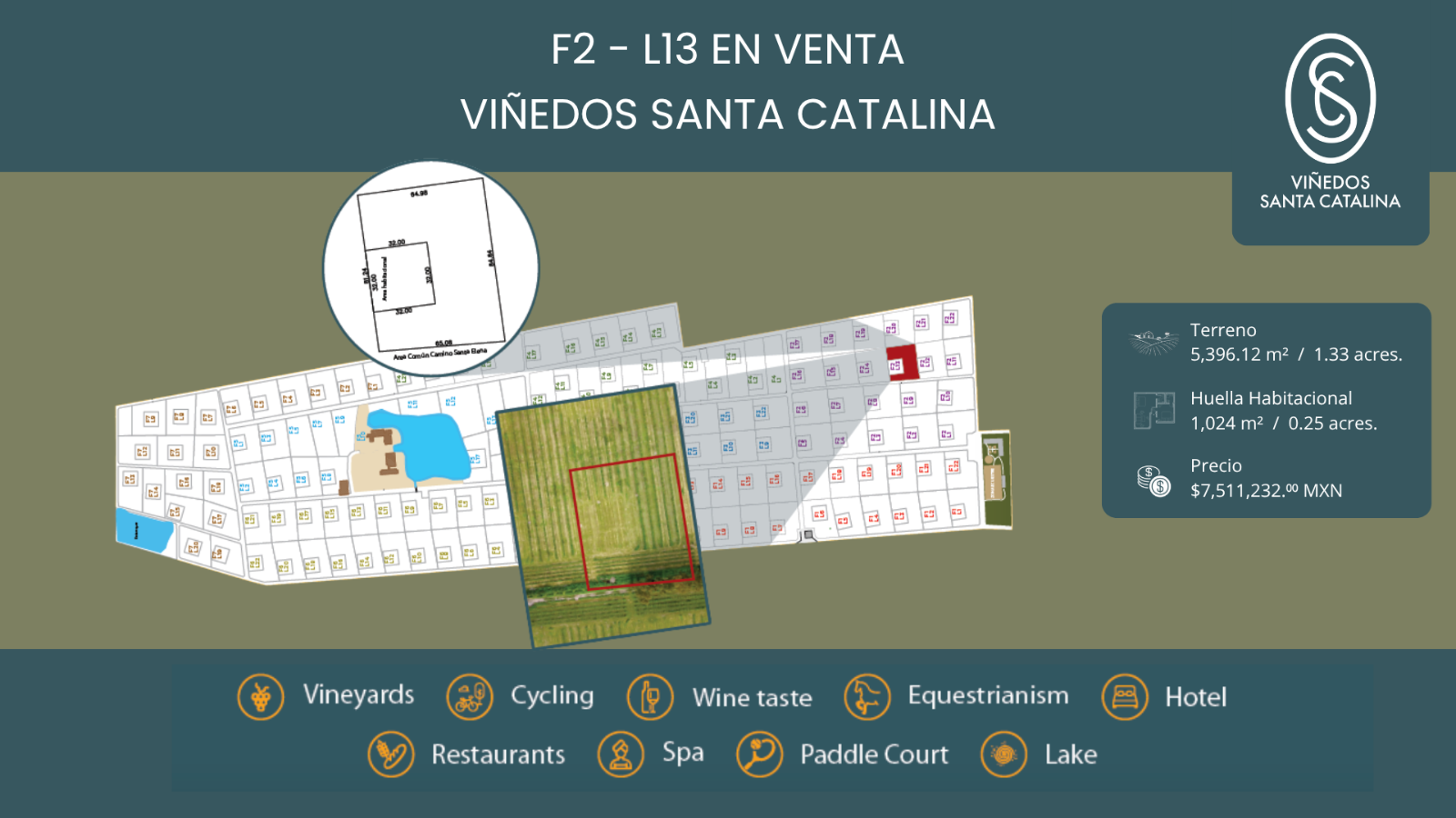 F2 - L13 VIÑEDOS SANTA CATALINA - Terreno en Viñedo Santa Catalina, San Miguel de Allende