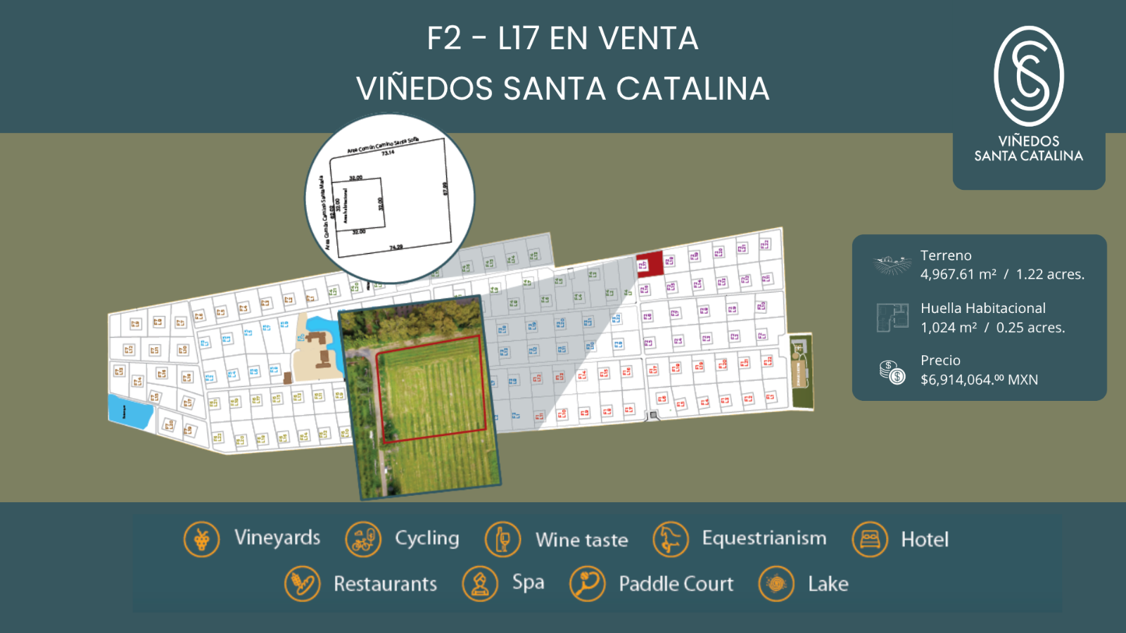 F2 - L17 VIÑEDOS SANTA CATALINA - Terreno en Viñedo Santa Catalina, San Miguel de Allende