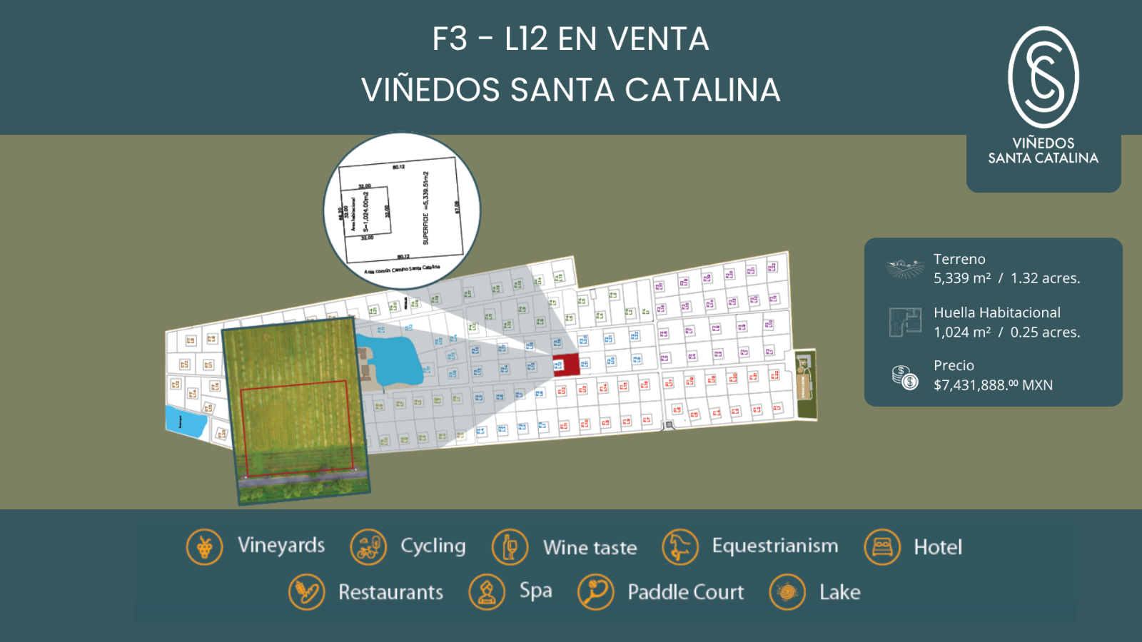 F3 - L12 VIÑEDOS SANTA CATALINA - Terreno en Viñedo Santa Catalina, San Miguel de Allende