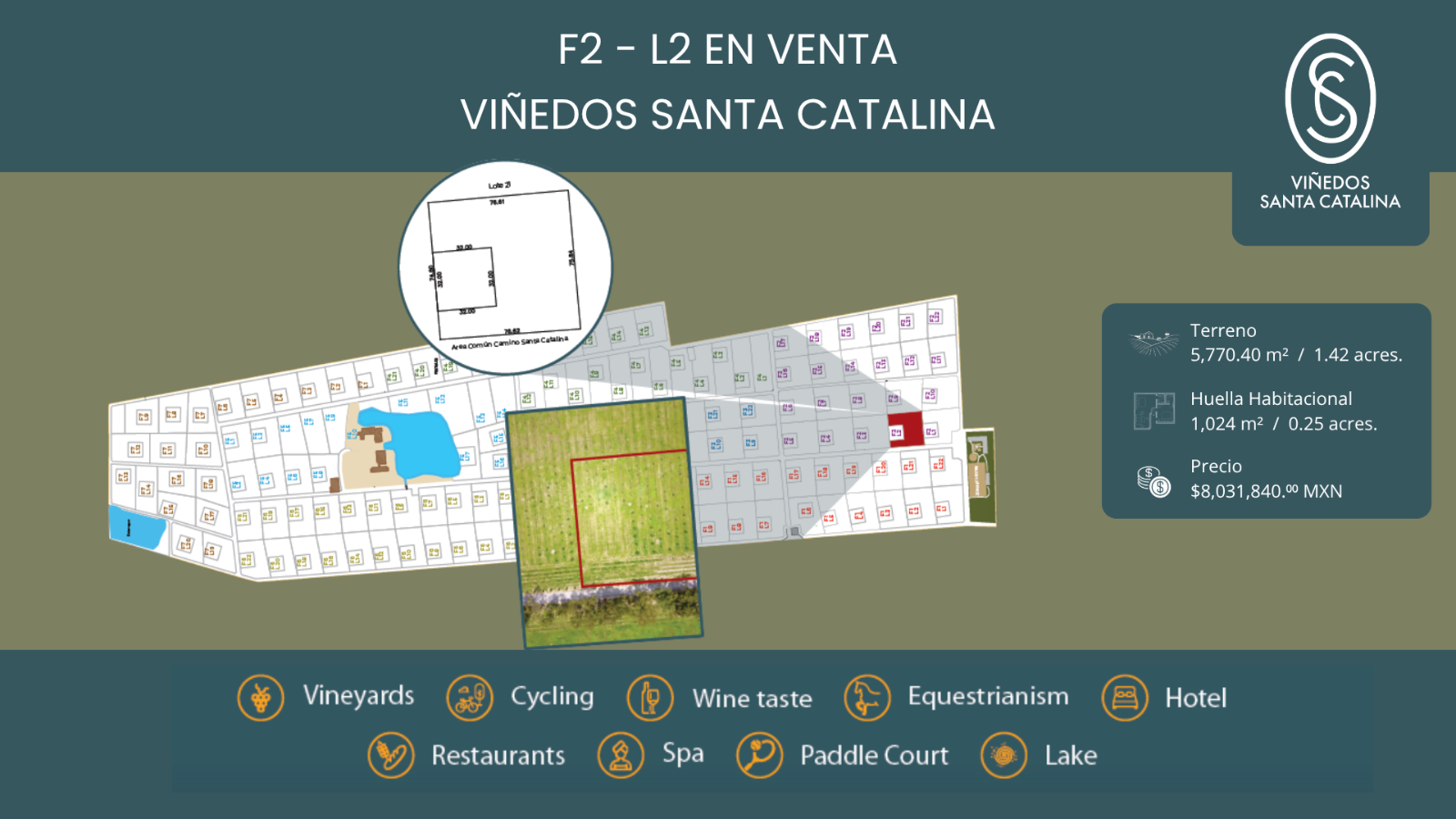 F2 - L2 VIÑEDOS SANTA CATALINA - Terreno en Viñedo Santa Catalina, San Miguel de Allende