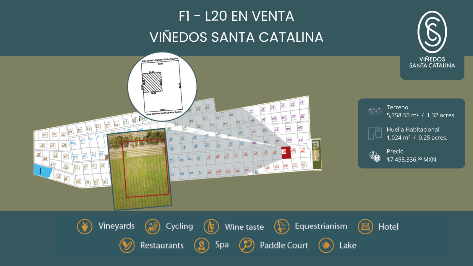 F1 - L20 VIÑEDOS SANTA CATALINA - Terreno en Viñedo Santa Catalina, San Miguel de Allende
